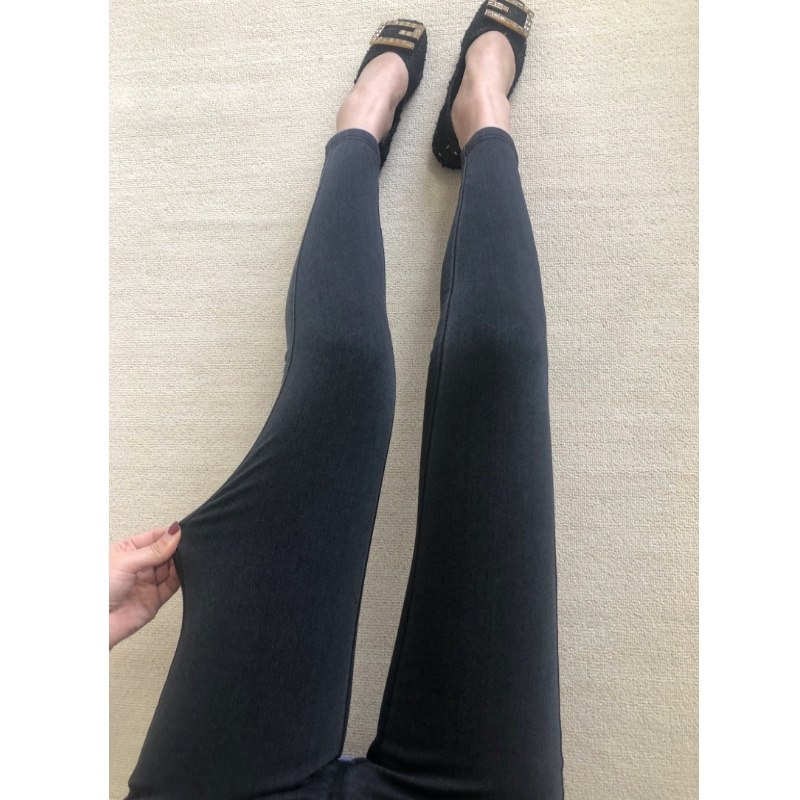 21 early autumn Italy C home thin linen breathable four-sided elastic slim slim slim naked gray black pants women