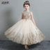 Cô gái váy sinh nhật công chúa váy hoa cô gái pettiskirt trẻ em trang phục piano chủ sàn catwalk phần dài - Váy trẻ em