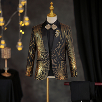 Children Suits Suit Handsome walk show Tide Suits Stage Performance Suit Boy Little Host Piano Show West Suit Spring