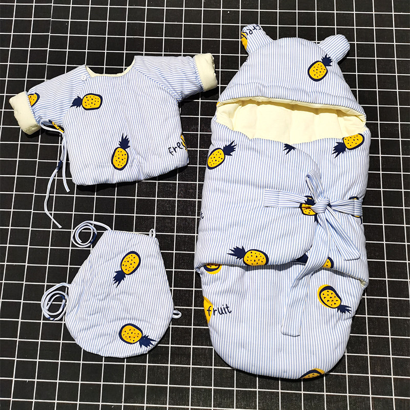 Baby handmade cotton hug quilt newborn quilt Spring and autumn and winter newborn baby products quilt can not take off the guts