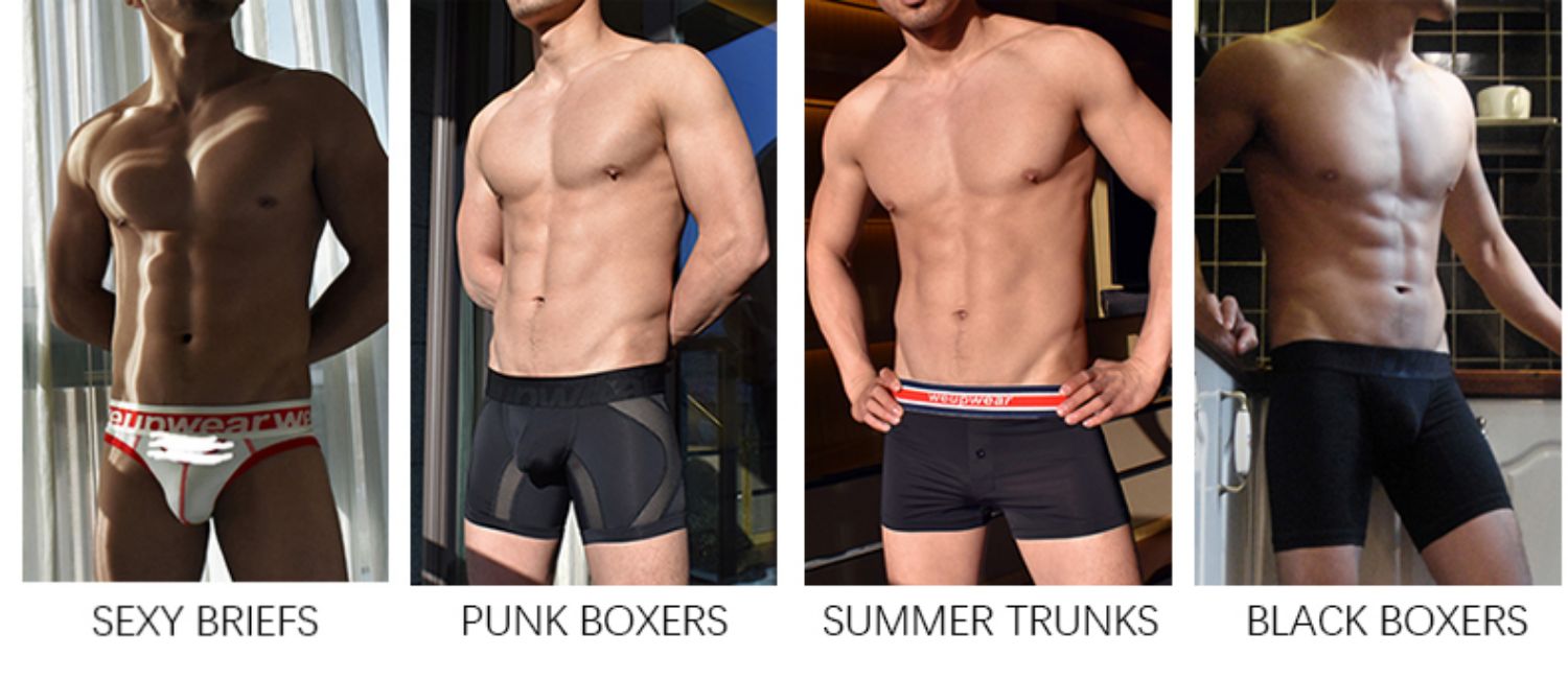 WeUp nam eo thấp gợi cảm băng lụa mịn màng và mỏng mỏng đồ lót quần legging boxer tóm tắt quần lót nam quần short nam - Nam giới quần chip