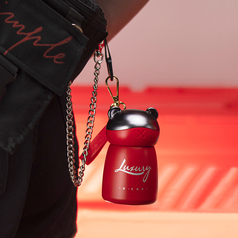Mini Bear Keychain Pendant, Cute Thermos Cup, Backpack Decoration, Portable High-Appearance-Value Small Cup for On-The-Go Mini Bear Keychain Pendant, Cute Thermos Cup, Backpack Decoration, Portable High-Appearance-Value Small Cup for On-The-Go
