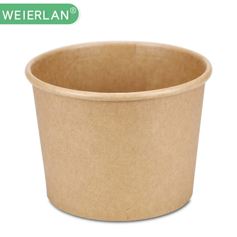 Wilblue Disposable Kraft Paper Bowl Customized Dry Mix Noodles Packed Fried Rice Snack Takeaway Paper Bowl Direct 500ml-Taobao