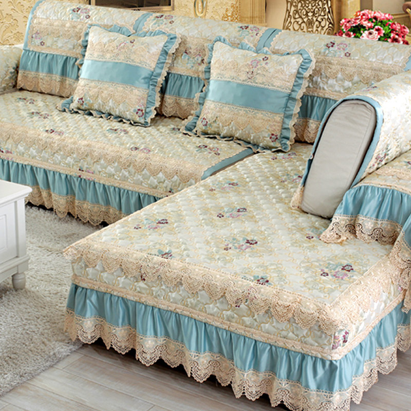 European-style sofa cushion fabric non-slip all-inclusive full-cover universal seat cushion 123 combination set cover towel four seasons universal