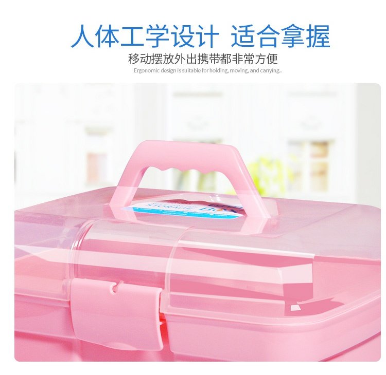 Hộp dụng cụ làm móng tay lớn hai lớp hộp hoàn thiện đa chức năng đặt hộp hình xăm tại nhà máy mài móng tích điện