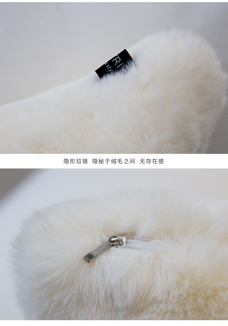 Mo Nai River Fur Đệm Rabbit Fur Gối mềm Gối hiện đại Phòng khách Sofa Đệm Giường tựa lưng - Trở lại đệm / Bolsters gối văn phòng 2 trong 1