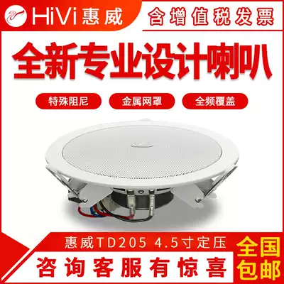 Hivi Huiwei TD205 constant pressure ceiling speaker Ceiling audio Background music speaker Embedded broadcast
