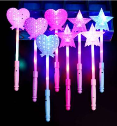 Camping Firefly sparkling heart-shaped luminous womanly luminous womanly luminous magic wand with great woman-shaped sparkling womanly