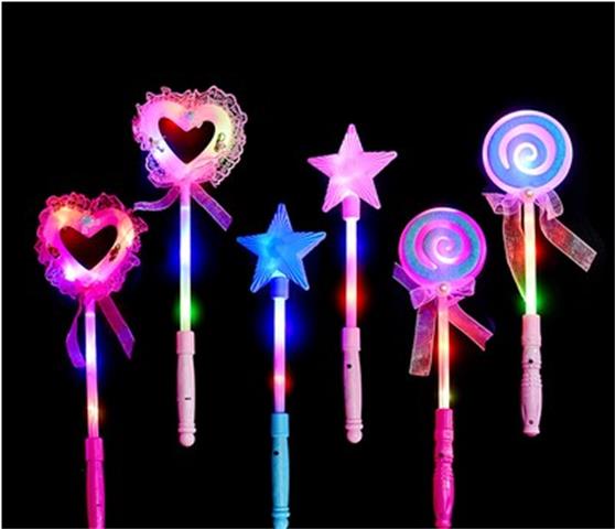Children's Fireflies Graduation Gala Sparkling Stick Glittering Sticks Children Princess Girl Magic Wand Love Flash Stick