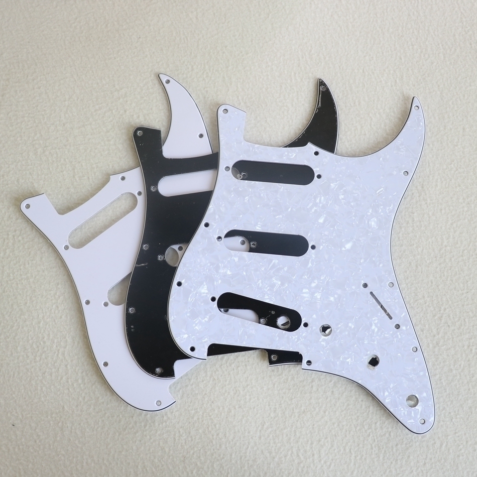 Promotion discounted electric guitar protection board SSS 3 single St-style panel Black white ice flower pearl RMB10  piece