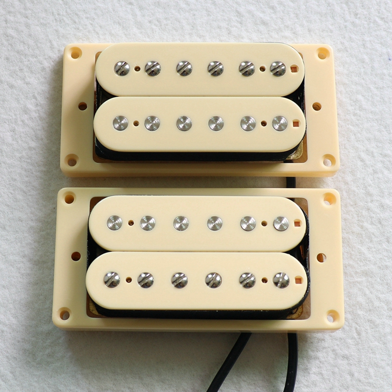 East Lilly Replacement Electric Guitar Pickup 14K High Power Double Coil Pickup Yellow 5 Number of alnico black white