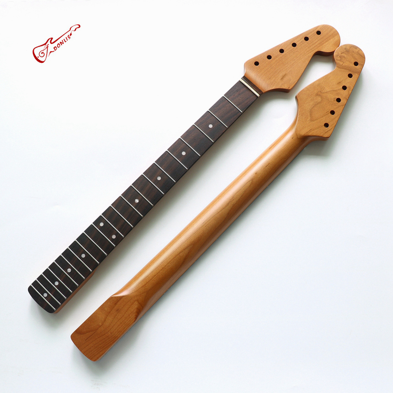 Dongli Roasted Maple Rosewood Vintage Strat Guitar Neck Stainless Steel Frets Neck Tailpiece 21 Frets White Copper Handle