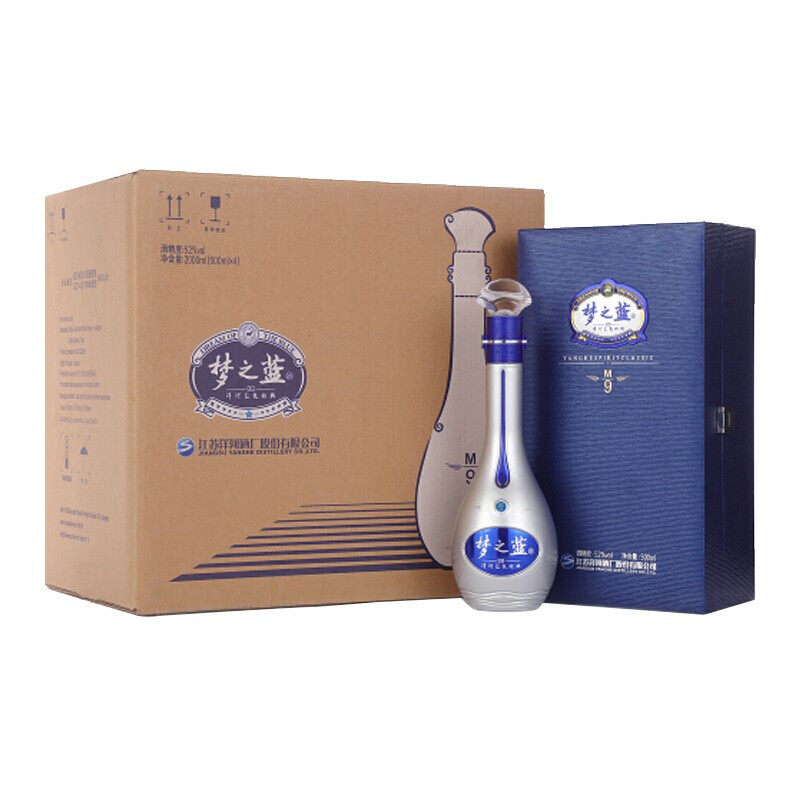 竞】新款老款随机发洋河梦之蓝M9 52度500ml*4瓶浓香型高端白酒评价- 淘宝网