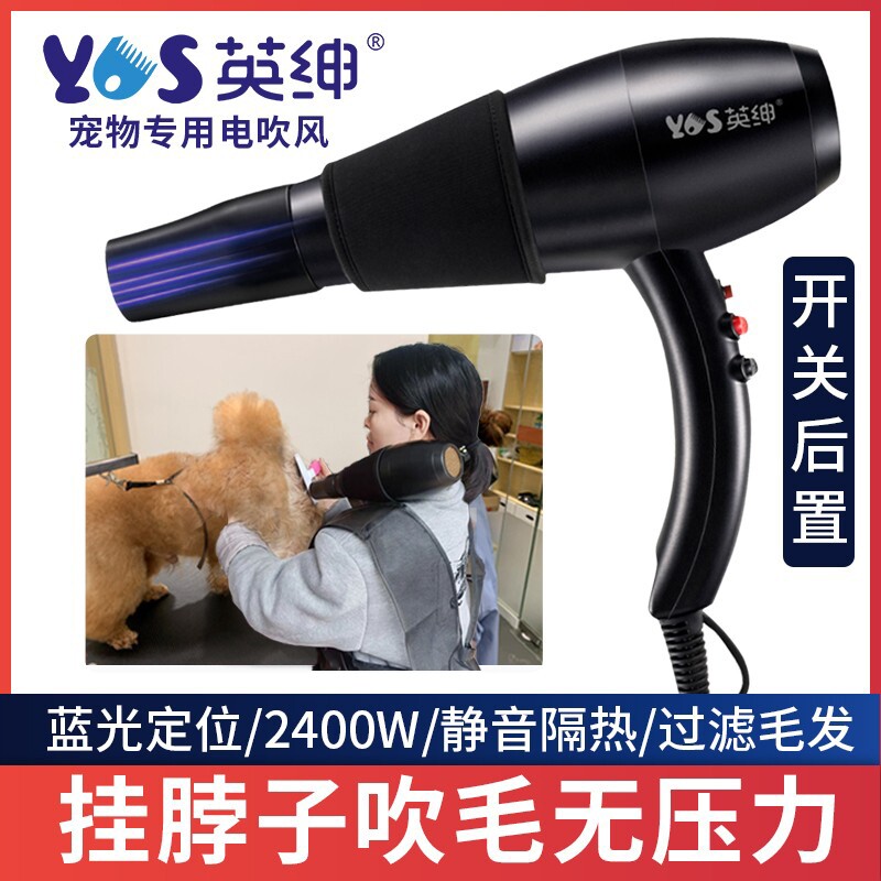 Yingshen LB820 professional pet hair dryer high-power neck-mounted blue light positioning sterilization air-drying quick-drying dog