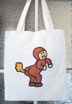 A brown expression bag canvas bag full of 48