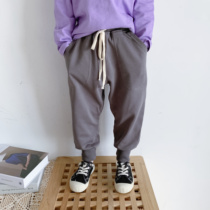 Bean Bag Monarch 20 Autumn Han version of male and female children Baby neutral 100 Lap Up Kindergarten Practical Sports Pants Wee Pants Tide