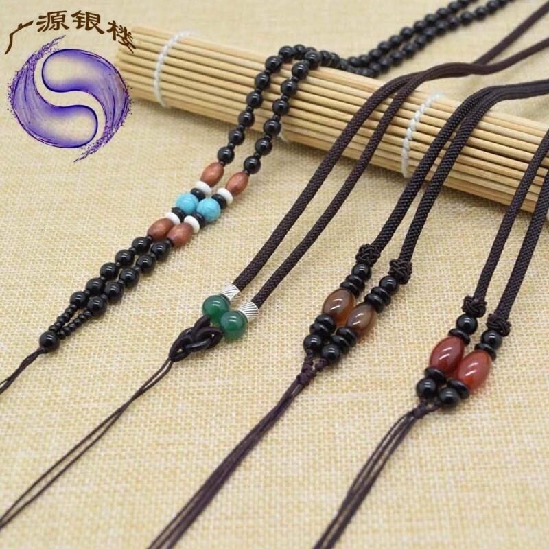 Hand Woven Necklace Pendant Jade Pendant Jade Pendant Emerald Jade Gold Jade Gold Jade Pendant Pendant Pendant Rope Men and women's woolen clothing chain