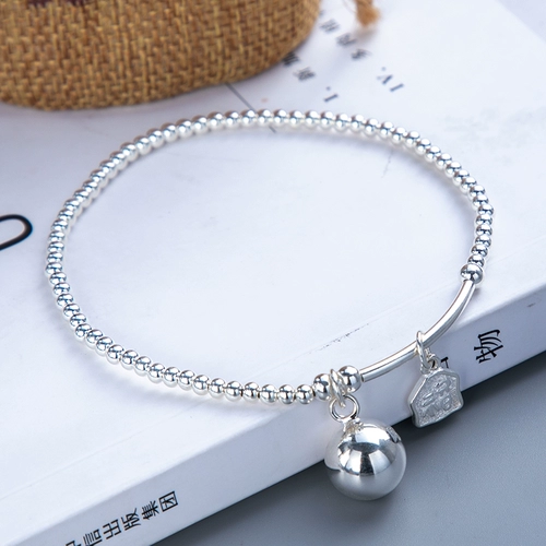 Браслет с одной бусиной, брендовый браслет на ногу, серебро 925 пробы, коллекция 2021, подарок на день рождения