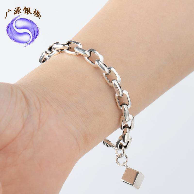 925 pure silver handmade Tetris women's casual coarse, Japan-ROK neutral couple handmade Fugu Thai silver men's hand ring