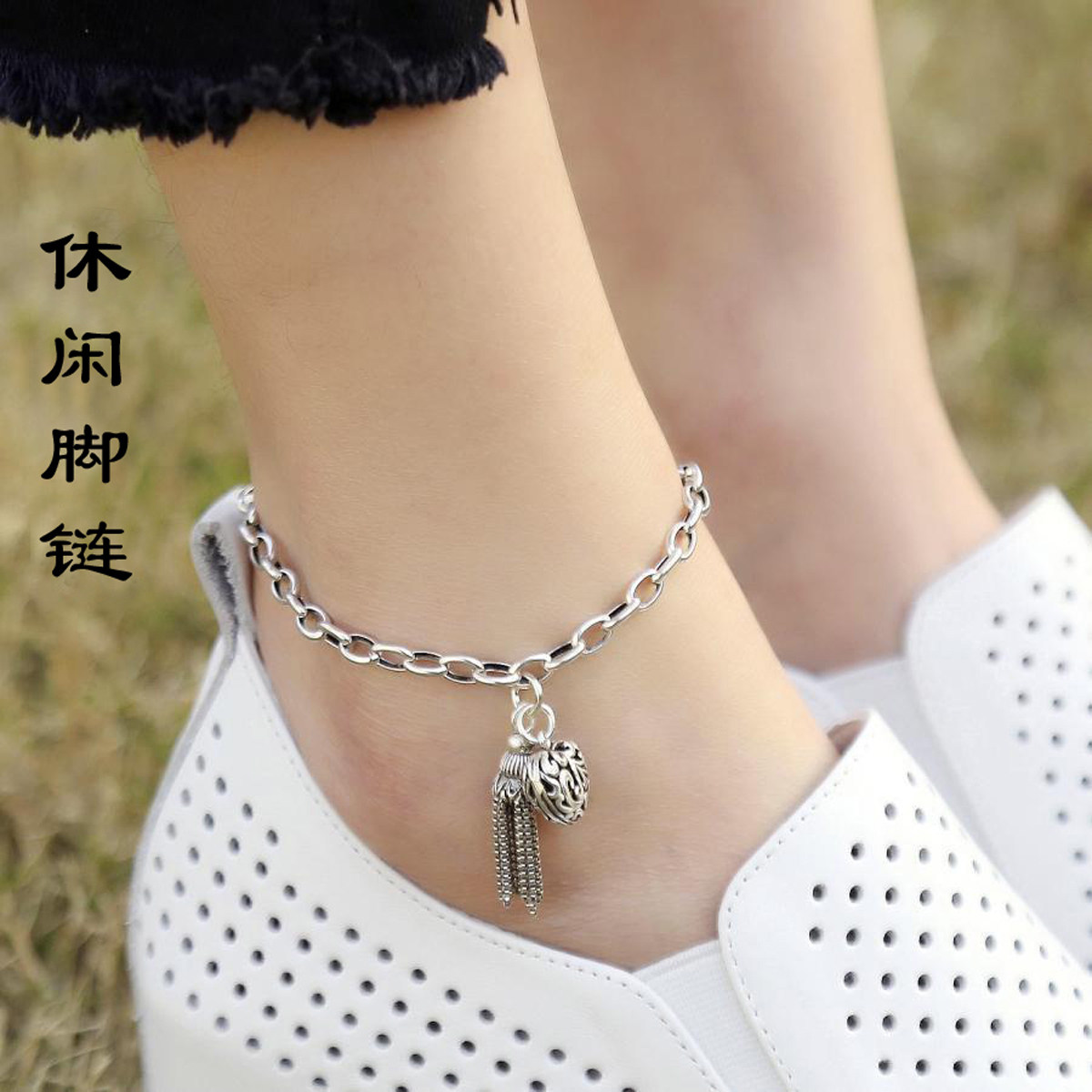 925 Pure Silver Bracelet Schoolgirls South Korea Wind Jane Yosen Ensemble Retro Thai Silver Korean Version Individuality 100 Hitch Susilver Accessories