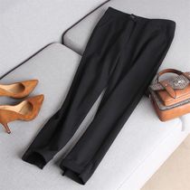 21 year summer new classic black Wild front short back long micro stretch comfortable ankle-length pants trousers women