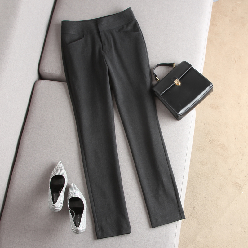 Concise and elegant, close your eyes and enter~Professional commuter OL looks thin and versatile, straight-leg casual pants, trousers and trousers for women