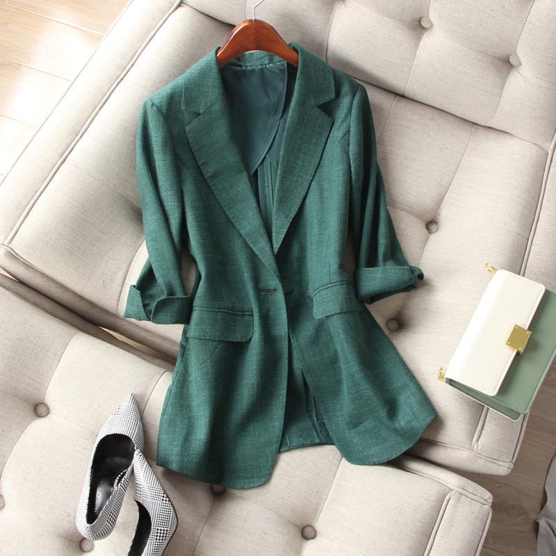Beauty's typical rare tone emerald white island boutique a grain of thin suit coat woman