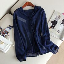 21 new fall light and thin perspective Sensation Artificial Lace Flowers Embroidered with caps Clothing Thin Air Conditioning Shirts Women