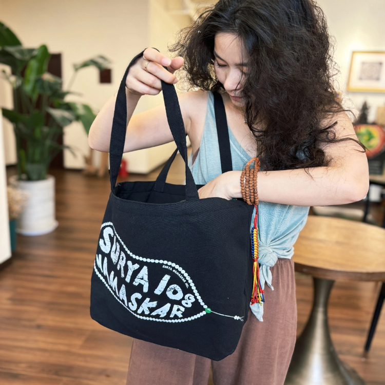 Uuaway·Mala Canvas Bag Surya Namaskar 108 Times Japanese-Style Worship