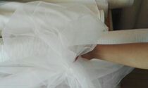 Imported encrypted soft mesh wedding veil fabric Mesh gauze material Tutu handmade diy organza white