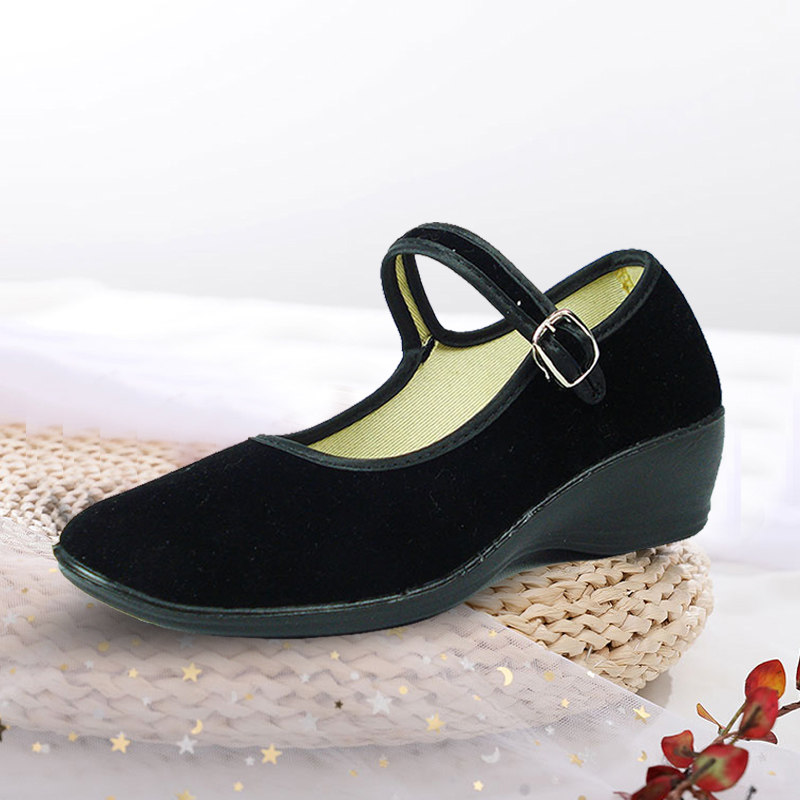 Boutique work shoes and women's shoes old Beijing cloth shoes and dance shoes square dance shoes tape attendant shoes black