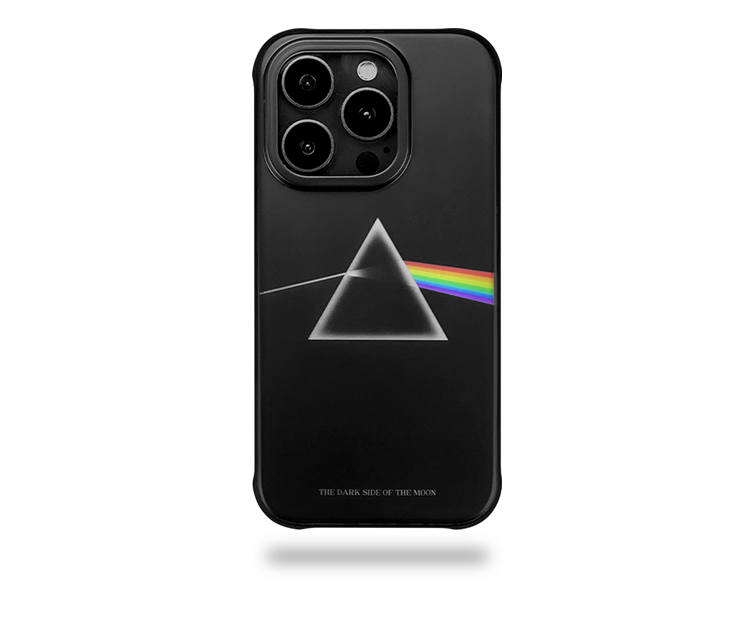 Pink Floyd Dark Side Prism Rainbow Black iPhone Case