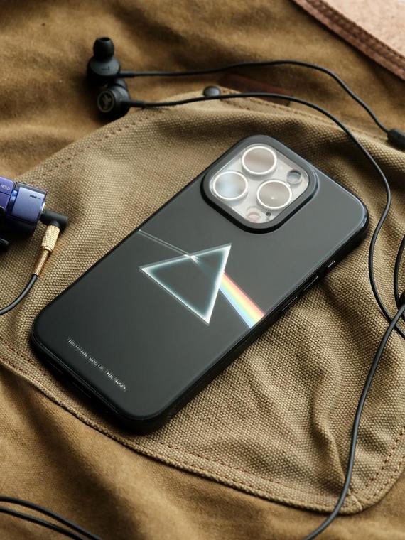 Pink Floyd Dark Side Prism Rainbow Black iPhone Case