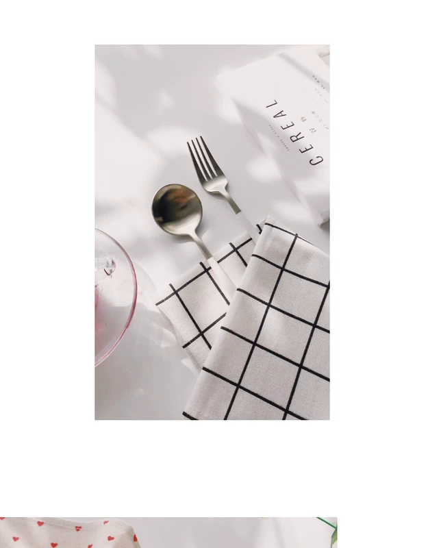 Bắc Âu placemat kẻ sọc bảng khăn ăn thực phẩm nhiếp ảnh in ảnh nền vải MUJI khăn trải bàn đạo cụ nhiếp ảnh - Khăn trải bàn khăn nhựa trải bàn