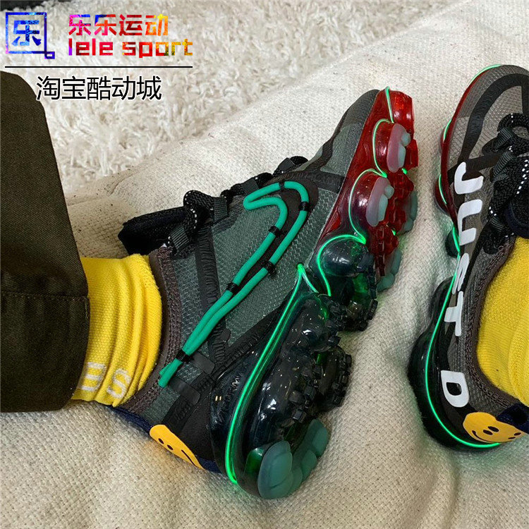 Cpfm Nike Vapormax 2019 Four-Eye Smiley Face Rainbow Large Air Cushion Running Shoes Cd7001-300