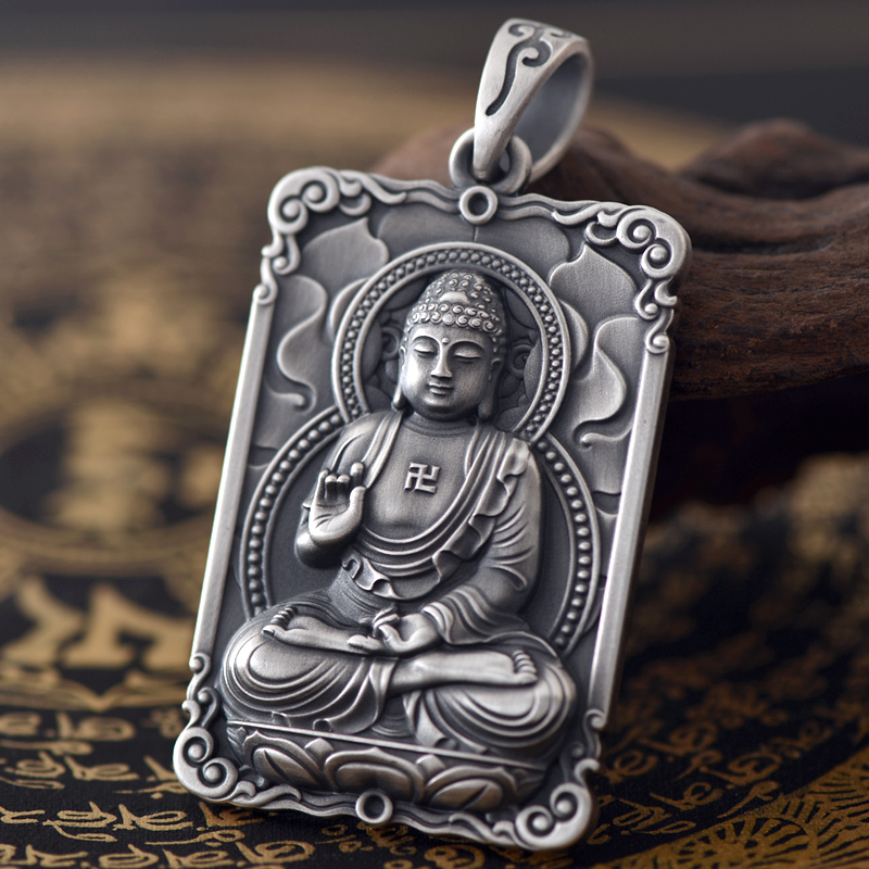 The birth of the monkey's life is the day of the pendant man 999 pure silver tai necklace amulet jewelry engraved