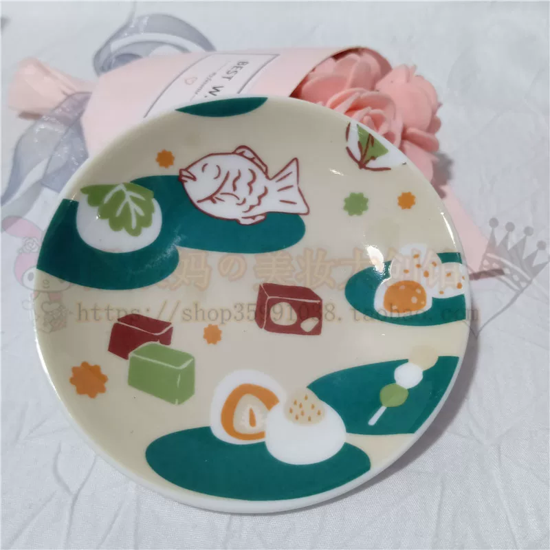 Japanese cute round rectangular strawberry, (Physicals), kitten, flamingo