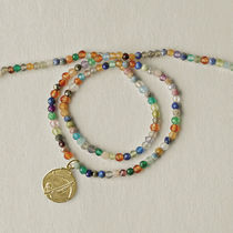 Europe aristocratic colorful jewel crystal lock bone chain light extravagant twelve Constellation Necklace small crowdsourced personality