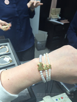 European in luxury brand Spanish TOUS peach silk bear classic simple pearl bear 18K gold bracelet female