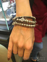 Spot Spanish handmade fashion trend brand UNO DE 50 couple round bead leather rope personality multi-layer bracelet