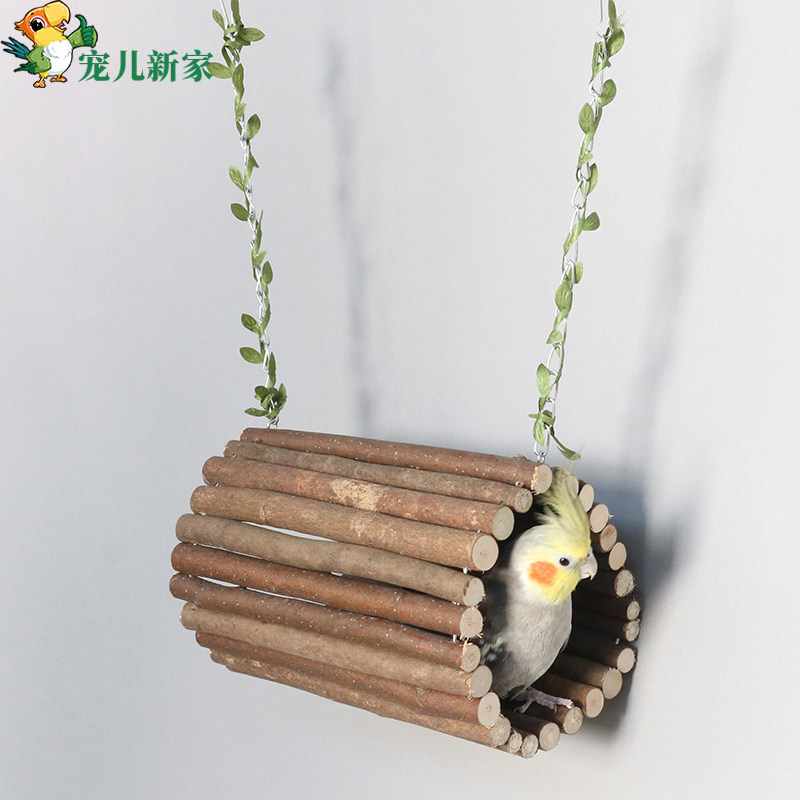 Beloved New Home Bird Nest Bird Toys Parrot Toy Supplies Parrot Swing Ring Bird Cage Toy Climbing W42