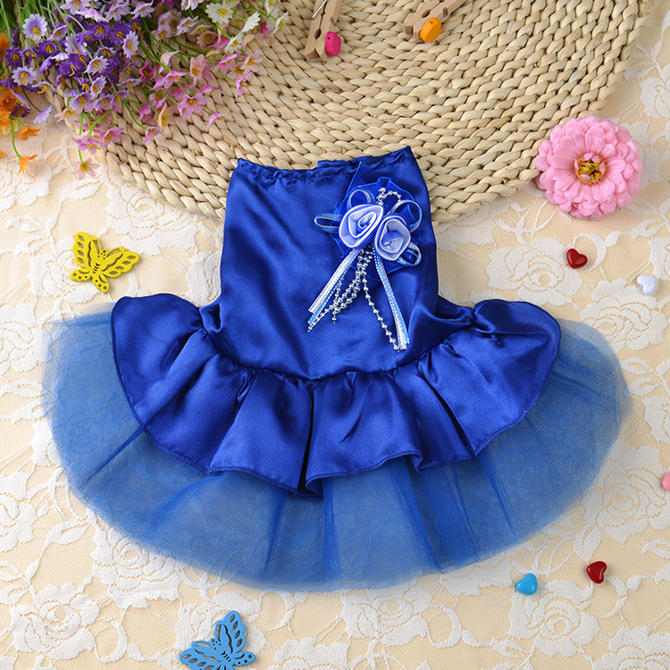 Full 68 包邮 bốn màu tùy chọn con chó mùa hè quần áo thú cưng quần áo mèo trang phục con chó nhỏ VIP Teddy váy cưới - Quần áo & phụ kiện thú cưng quan ao cho cho