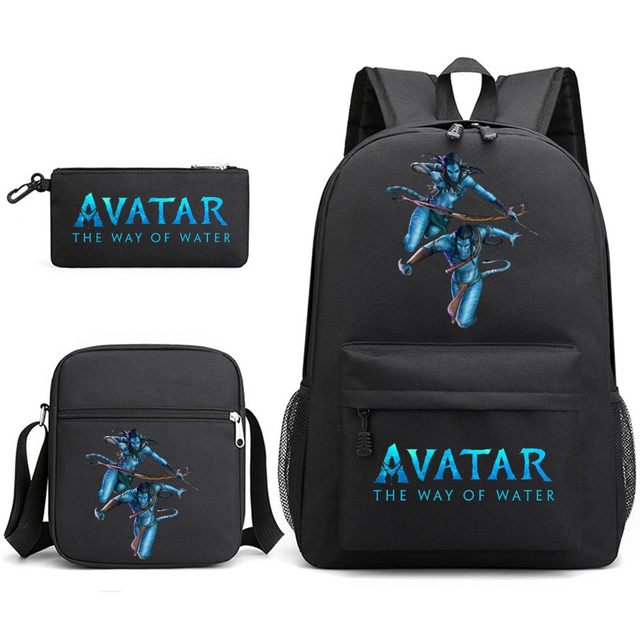 Avatar 2 film and television peripheral school bag backpack plaid canvas bag travel leisure bag male and female student school bag