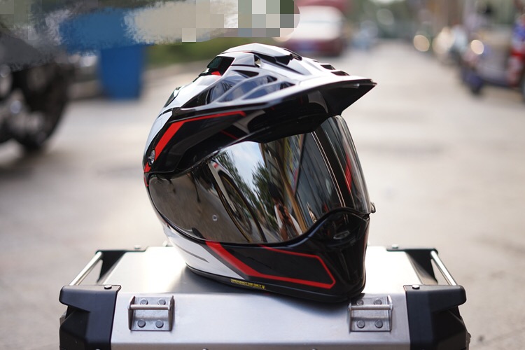 Original SHOEI HORNET ADV Rally Electroplating Silver Black Tea Ink Lenses Athletic CNS-2 Anti-Fog Base