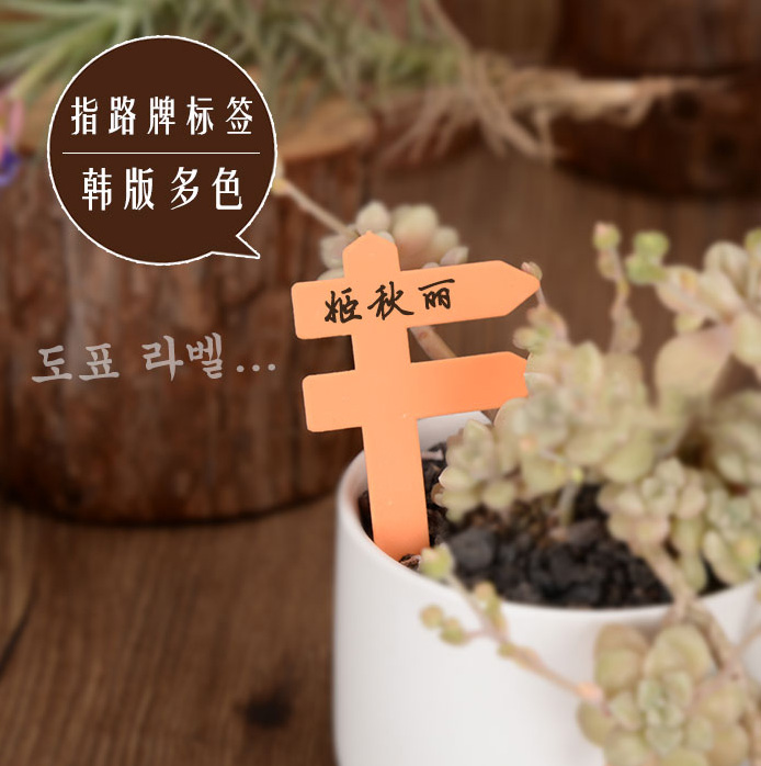 Multi Meat Micro Landscape Potted Garden Label Plastic Frosted Thickened Mark Variety Han Edition Planting Notes Inserted
