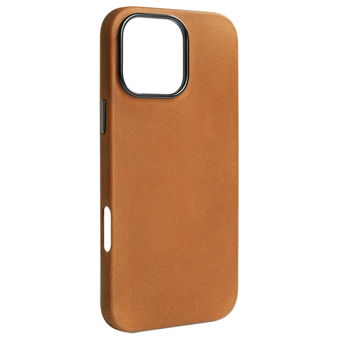 GWW Barenia 16, 16 Plus, 16 Pro, 16 Pro Max Genuine Leather High-end Minimal MagSafe Business Luxury Retro Vintage iPhone