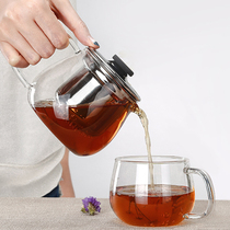 Japan kinto imported tea kettle glass high temperature tea set solid color Japanese household teapot filter teapot
