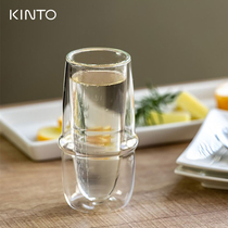 Japan kinto imported double-layer anti-scalding hand home gift transparent heat-resistant glass exquisite red wine champagne glass