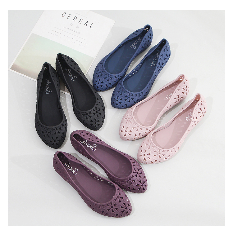 2018 new bird của tổ dép nhựa nữ wedges lỗ giày hollow jelly giày bãi biển không thấm nước giày gót thấp khởi động sandal nữ