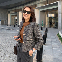 Old Horse Marius Heavy Industry Weaving ELEGANT Light Luxury Small Fragrant Wind Joker Wool Short Coat Early Autumn